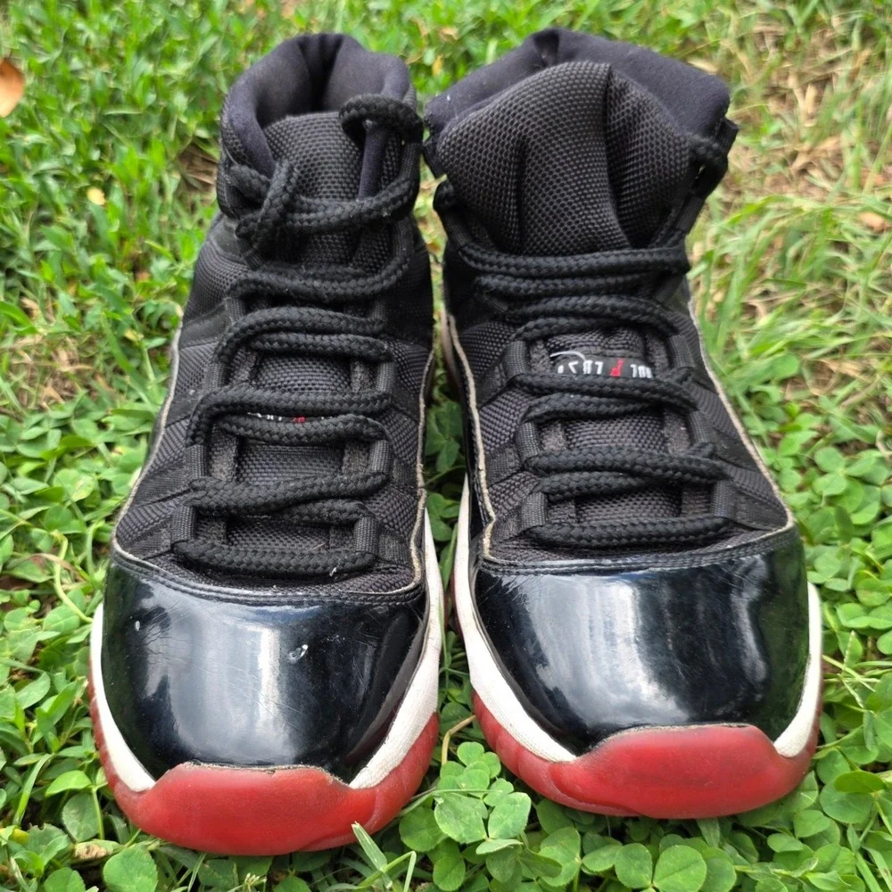 Jordan Air Jordan 11 Retro Bred Black True Red White 378037-061 Mens Sneakers